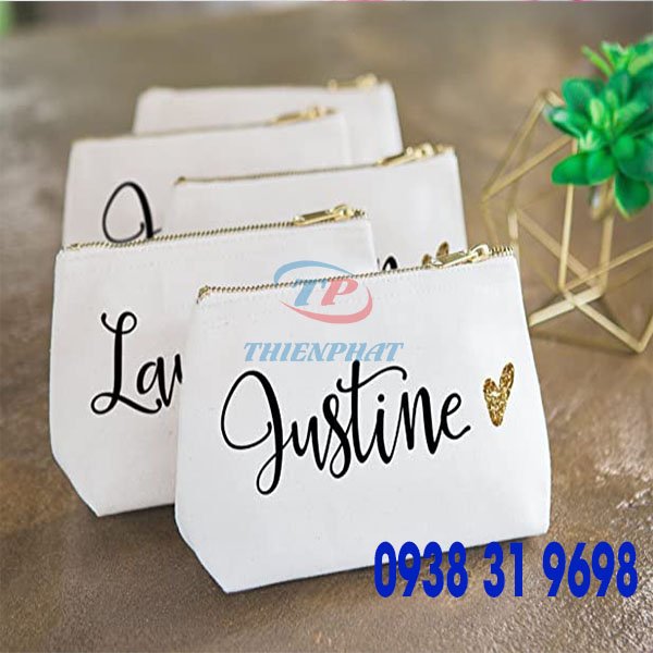 Túi đựng mỹ phẩm vải canvas
